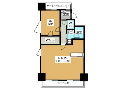 都営新宿線 一之江駅 徒歩1分 13階建 築4年(1LDK/10階)の間取り写真