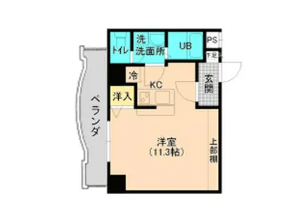 アップル第7マンション(ワンルーム/7階)の間取り写真