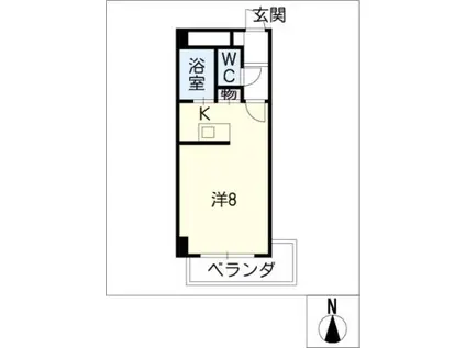 ウィステリア堀田(1K/4階)の間取り写真