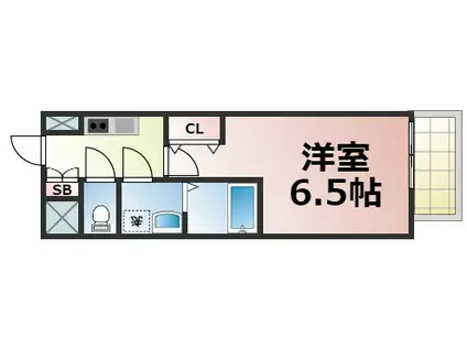 グランエクラ田島(1K/8階)の間取り写真