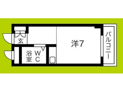 大昭マンション(ワンルーム/2階)の間取り写真