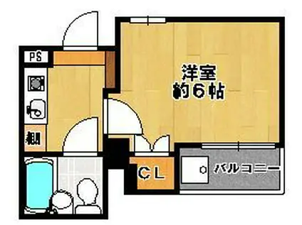 ジュネパレス船橋第3(1K/4階)の間取り写真