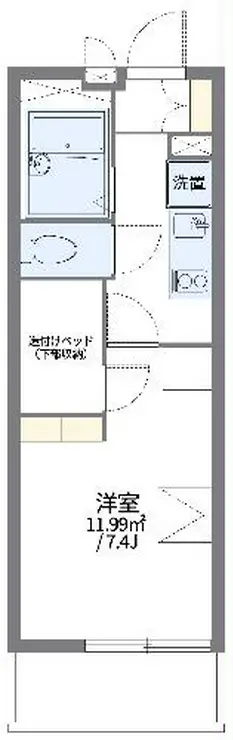 レオパレスアルファード 3階階 間取り