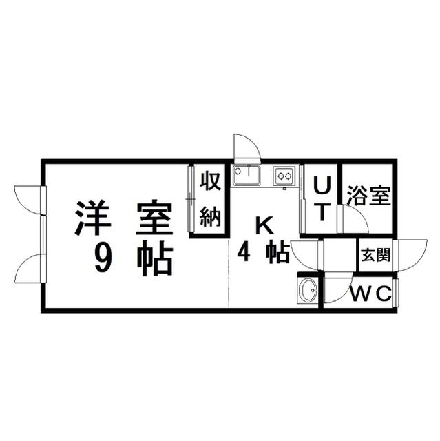 やちぼーずムーア(1K/2階)の間取り写真