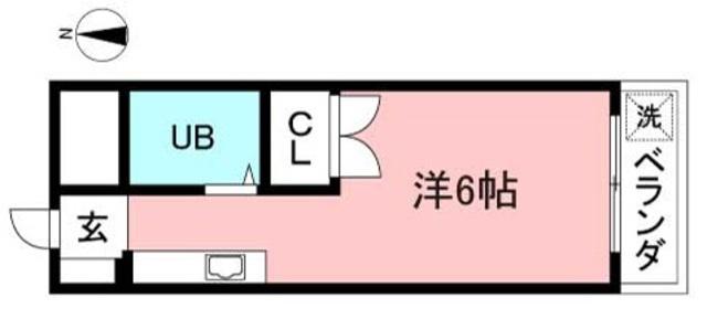 グレースコート(ワンルーム/2階)の間取り写真