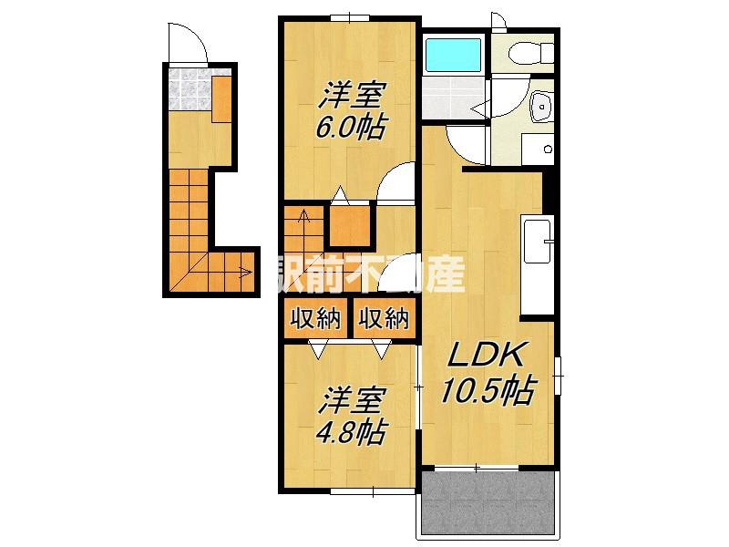 アルビラージュ(2LDK/2階)の間取り写真