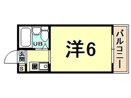 ロイヤルプラザ西宮(ワンルーム/3階)の間取り写真