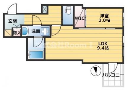 ミュプレ北浜イースト 旧SEST北浜(1LDK/2階)の間取り写真