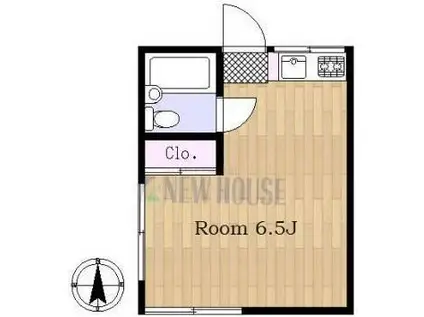 第二グリーンヒル(ワンルーム/2階)の間取り写真