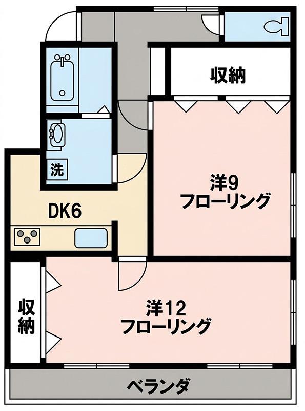 サンビレイ3(1LDK/2階)の間取り写真