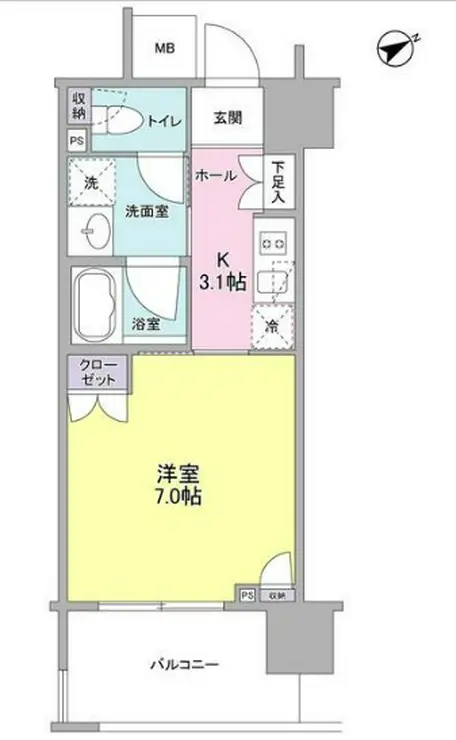 フレアージュ恵比寿 3階階 間取り