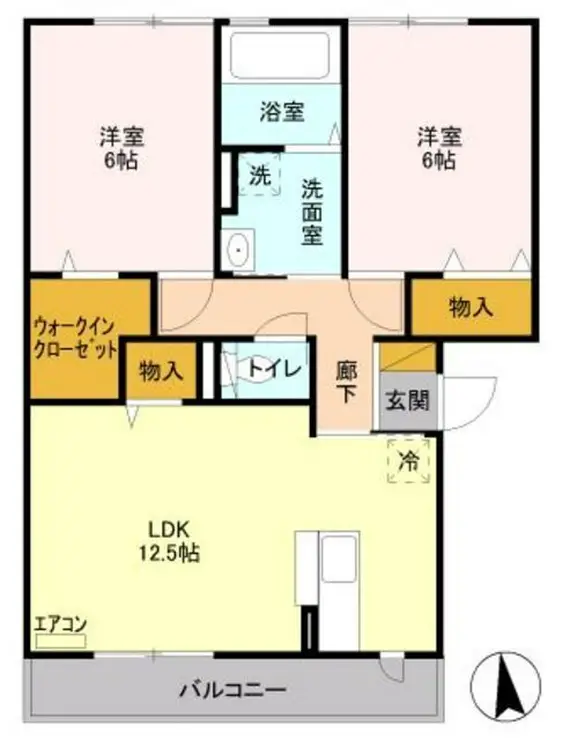 ラ・テールドゥ 1階階 間取り