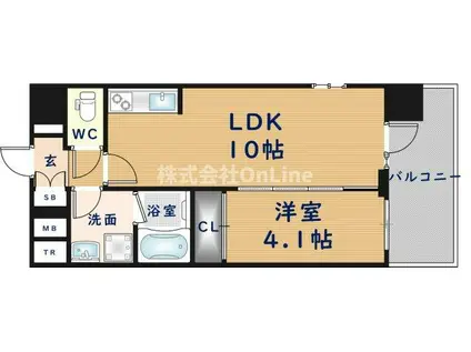 GRAND LUCE(1LDK/6階)の間取り写真