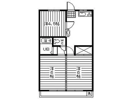 サングランデ浜(3DK/3階)の間取り写真
