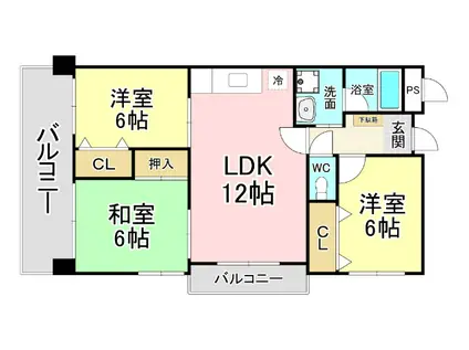 デニエ守恒(3LDK/2階)の間取り写真