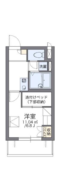 レオパレスルフナ(1K/2階)の間取り写真