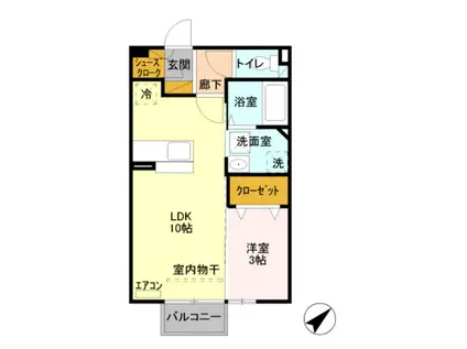 カーサ リブロ(1LDK/1階)の間取り写真