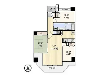 プロスペクト清澄庭園(3LDK/7階)の間取り写真