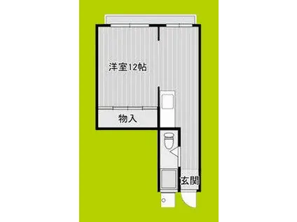 花谷マンション(ワンルーム/3階)の間取り写真