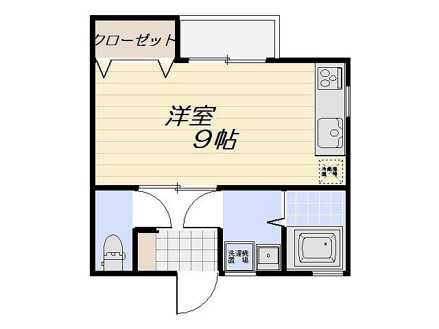 ハイツ桂(ワンルーム/2階)の間取り写真