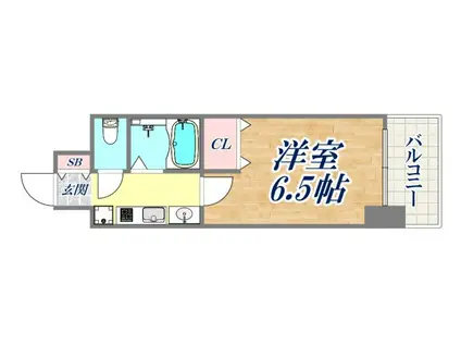 エステムコート神戸西Ⅲフロンタージュ(1K/11階)の間取り写真