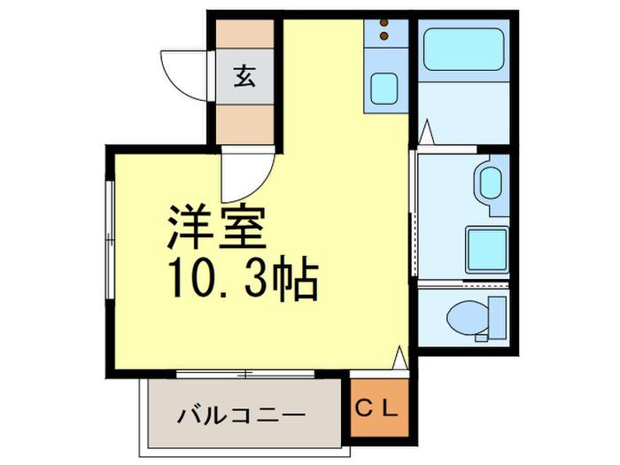 ヴェルステラ(ワンルーム/3階)の間取り写真