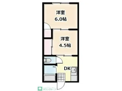 サンライトコーポ(2DK/1階)の間取り写真