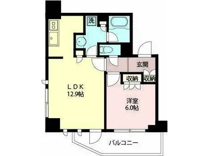 エスティメゾン北新宿(1LDK/2階)の間取り写真