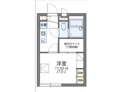 レオパレスボナール(1K/2階)の間取り写真