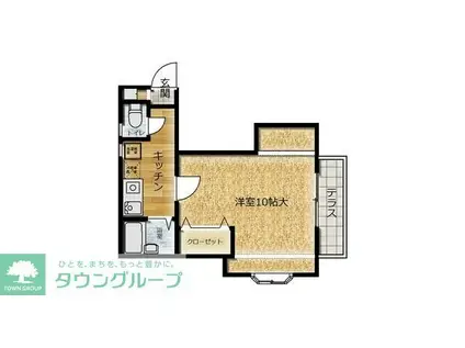 プリメーラI(1K/1階)の間取り写真