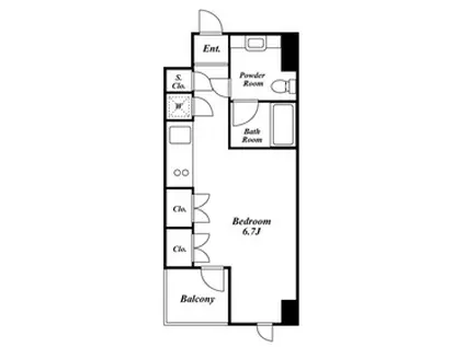 プレミアステージ三田慶大前(ワンルーム/5階)の間取り写真