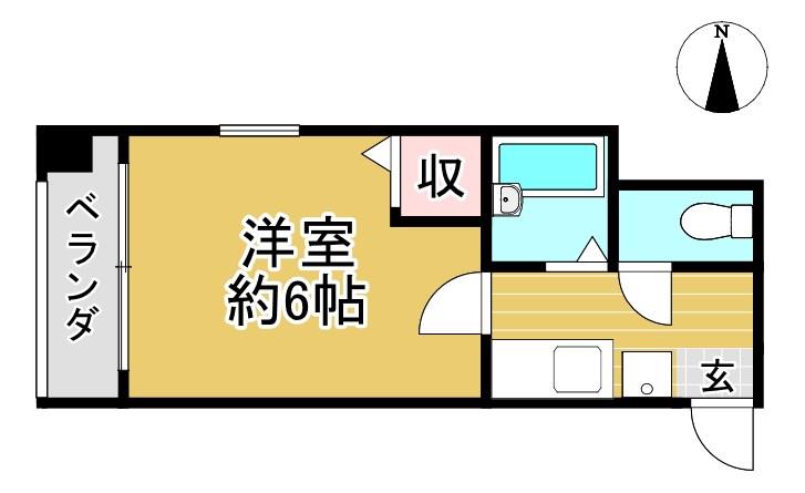河村ビル(1K/3階)の間取り写真