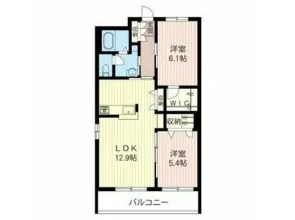 ヒルサイドスクェアI(2LDK/1階)の間取り写真