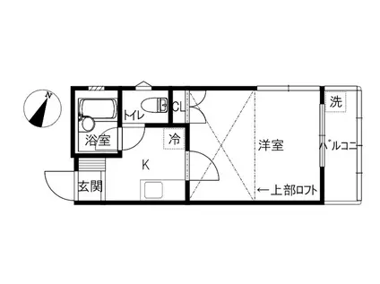 ロフティV&M(1K/2階)の間取り写真