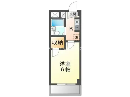 アルビオンシティ豊橋(1K/2階)の間取り写真