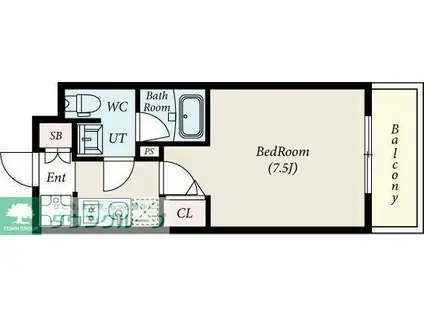 コンポジット新宿柏木(1K/2階)の間取り写真