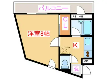 SGビル(1K/5階)の間取り写真