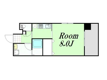 フォーチュン同心(1K/7階)の間取り写真