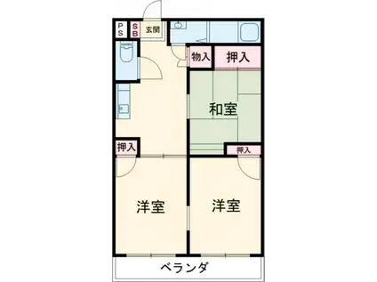 TERRA21(3DK/3階)の間取り写真