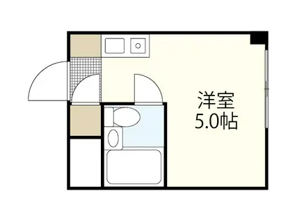 リヴァージュ広瀬北(ワンルーム/6階)の間取り写真