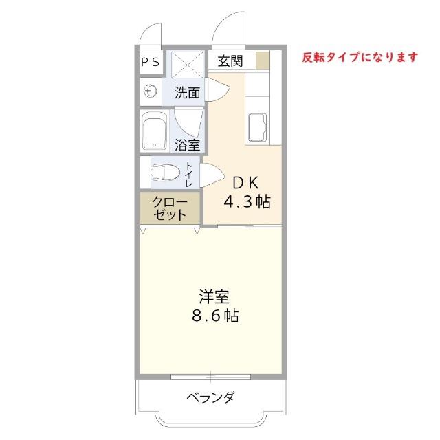 GRAN FIELDS(1DK/2階)の間取り写真