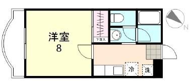 シンフォニア中央(1K/1階)の間取り写真