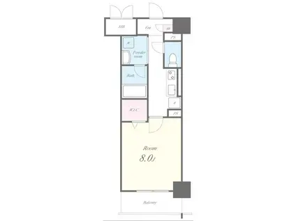 ル・ソレイユ(1K/9階)の間取り写真