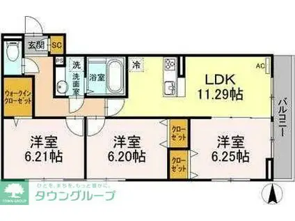 エスポワール/グランソレーユ エスポワー(3LDK/3階)の間取り写真