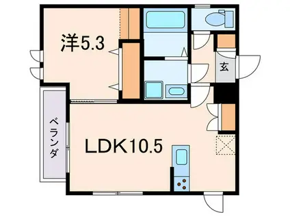 グランロード祐天寺(1LDK/2階)の間取り写真
