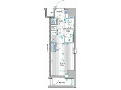 ガーラ・ステーション新宿牛込柳町(1K/5階)の間取り写真