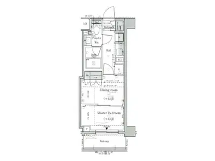 パークリュクス蒲田1丁目(1DK/5階)の間取り写真