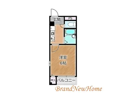 シルフィード堺(1K/2階)の間取り写真