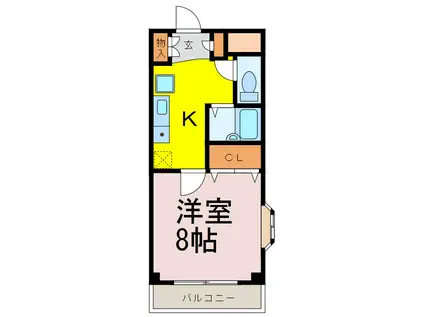 ジョイビレッジ壱番館(1K/3階)の間取り写真