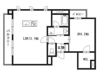 MEILLEUR(1LDK/4階)の間取り写真